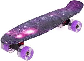 img 2 attached to 🛹 JECOLOS 22" Mini Cruiser Skateboard: Perfect for Beginners, Youths, Teens, Girls, and Boys