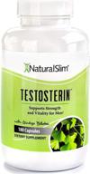 💪 all-natural testosterin by naturalslim: a powerful male endurance booster for enhanced strength, energy, muscle growth, and performance - 180 capsules logo