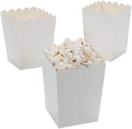 🍿 24-pack of fun express mini white popcorn boxes - perfect popcorn containers for party snacks! logo
