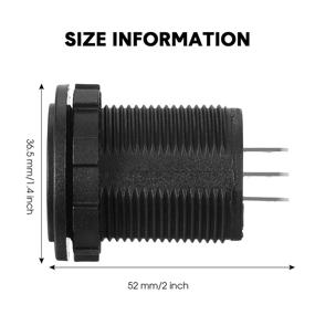 img 2 attached to 🚗 Green Round Panel LED Double Voltmeter: High-performance Voltage Monitor for Car, Pickup, RV & Dual Battery Pack Trucks