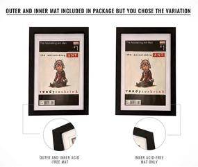 img 3 attached to 2-Pack Comic Book Frames with Acid-Free Matting, 98% UV Polycarbonate Protection - Black Frame and Black Mat