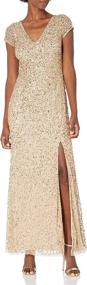 img 2 attached to Adrianna Papell Womens Crunchy Champagne