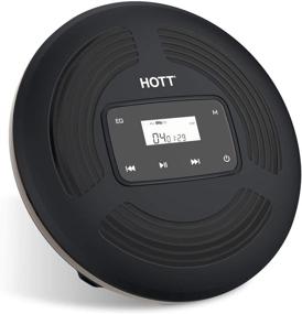 img 4 attached to 🎵 HOTT CD903 Portable Rechargeable CD Player with Auto Resume, Anti-Shock, Touch Buttons, Backlight Display, and Headphones - Black