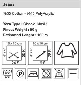 img 3 attached to Хлопковая акриловая пряжаArt Jeans Yarn