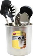 🍴 metallic stainless steel utensil holder by tablecraft: enhance your kitchen organization логотип