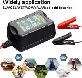 img 3 attached to 🔋 Automatic Battery Charger - 6V 12V 1.5A, Trickle Charger for AGM Gel SLA VRLA Flood Lead-Acid Batteries - Ideal for Car, Motorcycle & Starting Batteries - Dual Voltage Output Detection, Repair