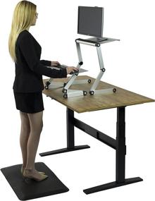 img 3 attached to 🖥️ WorkEZ Standing Desk Conversion Kit: Affordable and Adjustable Sit to Stand Desktop Riser with Negative Tilt Keyboard Tray