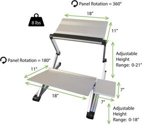 img 1 attached to 🖥️ WorkEZ Standing Desk Conversion Kit: Affordable and Adjustable Sit to Stand Desktop Riser with Negative Tilt Keyboard Tray