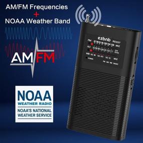 img 1 attached to 2021 New NOAA Weather Radio: Portable AM FM Travel Radio with Superior Reception and Long-Lasting Transistor - Rechargeable 2200mAh Battery, Flashlight, and SOS Alert (Black)
