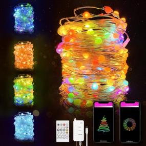 img 4 attached to 🎆 Lumiman 33FT 100LEDs Smart LED Fairy Lights - Alexa Google Home Siri Compatible, Color Changing, Music Sync, Dimmable, Timer, USB String Lights Plug in for Party Bedroom Christmas Wedding Decoration