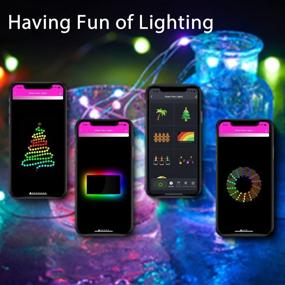 img 1 attached to 🎆 Lumiman 33FT 100LEDs Smart LED Fairy Lights - Alexa Google Home Siri Compatible, Color Changing, Music Sync, Dimmable, Timer, USB String Lights Plug in for Party Bedroom Christmas Wedding Decoration
