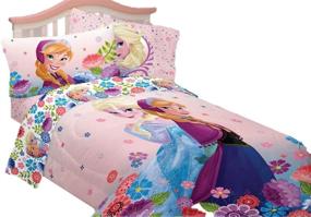 img 1 attached to Двуспальный/полноразмерный одеял Disney Floral Breeze - реверсивный дизайн для универсального стиля.