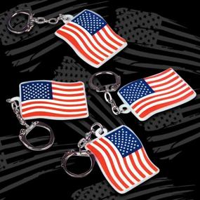 img 1 attached to ArtCreativity Keychains Independence Patriotic Accessories