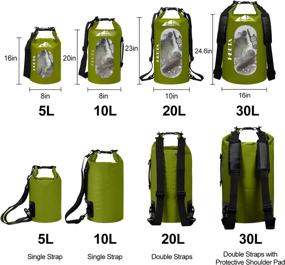 img 2 attached to HEETA Visible Waterproof Dry Bag for Women Men: 5L/10L/20L/30L Roll Top Lightweight Dry Storage Bag Backpack with Phone Case - Ideal for Travel, Swimming, Boating, Kayaking, Camping, and Beach Activities