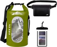 heeta visible waterproof dry bag for women men: 5l/10l/20l/30l roll top lightweight dry storage bag backpack with phone case - ideal for travel, swimming, boating, kayaking, camping, and beach activities логотип
