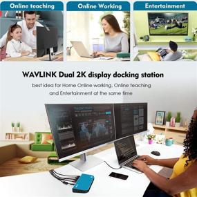 img 3 attached to 🔌 WAVLINK USB 3.0 and USB C Universal Laptop Docking Station - Dual Monitor Support (HDMI & DVI/VGA), 6 USB A Ports, Gigabit Ethernet, Audio - Perfect for Laptop, Ultrabook, PC, MacBook - Enhance Efficiency in Your Home Office Setup
