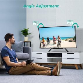 img 1 attached to 📺 WALI TVS002 Universal TV Stand Table Top for LCD Flat Screen TV, 23-42 inch, VESA 200x400mm