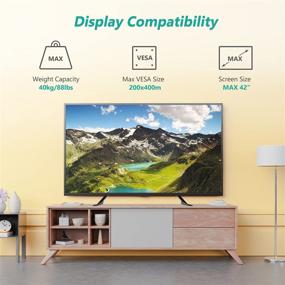 img 2 attached to 📺 WALI TVS002 Universal TV Stand Table Top for LCD Flat Screen TV, 23-42 inch, VESA 200x400mm