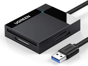 img 4 attached to High-Speed UGREEN SD Card Reader USB 3.0 Card Hub Adapter - Read/Transfer 4 Cards at 5Gbps Simultaneously - Compatible with CF, CFI, TF, SDXC, SDHC, SD, MMC, Micro SDXC, Micro SD, Micro SDHC, MS UHS-I - for Windows, Mac, Linux