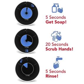 img 2 attached to 🧼 WASH TIME TIMER – 30 Second Visual Timer for Effective Handwashing in Preschool, Kindergarten, and Adults, Hands-Free and Touchless Handwashing, Bathroom Timer with Optional Music Sound