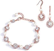 exquisite mariell pearl bridal bracelet earrings: elegant women's jewelry logo