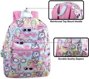 img 3 attached to Trailmaker Printed Backpack Padded Unicorns Kids' Furniture, Decor & Storage