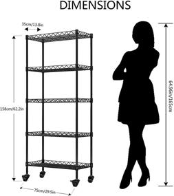 img 2 attached to 🚿 Bathroom Shelving Organizer for Efficient 30Lx14Wx62.5H Bathroom Organization