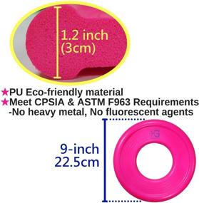 img 2 attached to 🏓 Macro Giant 9 Inch Soft Foam Flying Discs - Assorted Colors for Playground, Kid Sports Toy, Ring Toss Game, Parenting Activity - Outdoor and Indoor Fun, Camp Game