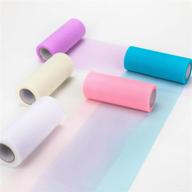 🎀 konsait 5pack 6inch x 125yards tulle rolls assortment - ideal for table runners, chair sashes, bows, pet tutu skirts, sewing, crafting, fabric, wedding, halloween, party decor - unicorn and mermaid themed - gift ribbon included. logo