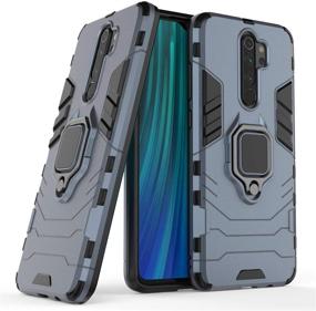 img 3 attached to 💙 EasyLifeGo for Xiaomi Redmi Note 8 Pro Case [2-Pack] with Tempered Glass Screen Protector, Hybrid Heavy Duty Armor Dual Layer Anti-Scratch Case Cover in Blue