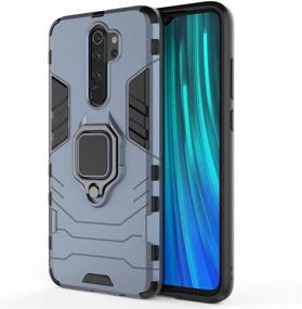 img 2 attached to 💙 EasyLifeGo for Xiaomi Redmi Note 8 Pro Case [2-Pack] with Tempered Glass Screen Protector, Hybrid Heavy Duty Armor Dual Layer Anti-Scratch Case Cover in Blue