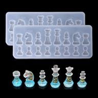 🎲 2pcs mini chess pieces resin molds - international chess silicone mold for epoxy resin crafts & clay decoration logo