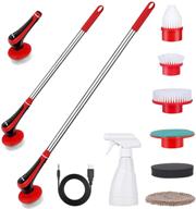 imartine electric spin scrubber cleaning brush for bathroom, shower, tile, window, and kitchen - cordless with adjustable handle and 6 replaceable brushes (adapter not included) logo