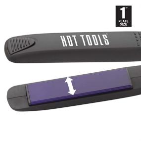 img 2 attached to 💁 Superior Styling: Hot Tools Professional Ceramic + Tourmaline Digital Flat Iron, 1 Inch!