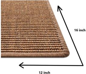 img 3 attached to 🐱 Premium Indoor Cat Scratcher Mat - 16x12 inch by SHOPTREND