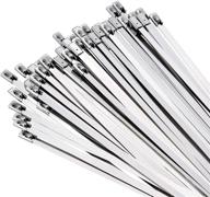 🔗 mezzo 100pcs metal cable zip ties: heavy duty 11.8 inch stainless steel ties for indoor and outdoor use logo