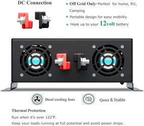 img 2 attached to 2000W Pure Sine Wave Inverter with Remote Control for RV, Camping, Wind & Solar Power