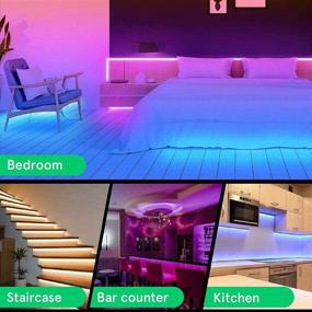 img 2 attached to 🎵 Sxlofty Led Strip Lights 60ft: Music Sync, Smart App & Remote Control for Bedroom, Party & Home Decor