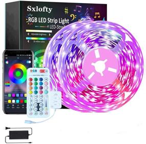 img 4 attached to 🎵 Sxlofty Led Strip Lights 60ft: Music Sync, Smart App & Remote Control for Bedroom, Party & Home Decor