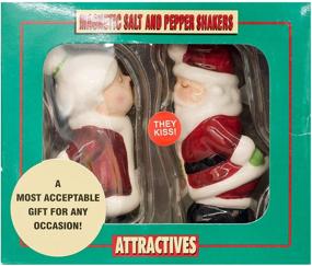 img 1 attached to ❤️ Santa and Mrs Claus Kissing" Magnetic Salt and Pepper Shakers Set