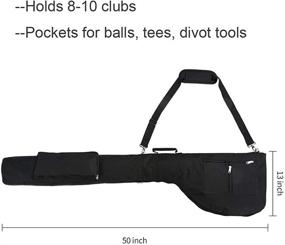 img 3 attached to FLYMEI Sunday Golf Bag: Lightweight Travel Bag for 8-10 Golf Clubs, Perfect for Men & Women