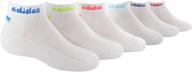 👧 adidas girl's superlite low cut socks (6-pack): lightweight and stylish footwear essentials logo