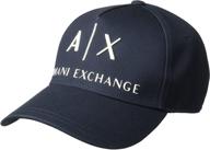 🎩 ax armani exchange men's logo hat in black: one size логотип