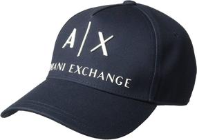 img 3 attached to 🎩 AX Armani Exchange Men's Logo Hat in Black: One Size