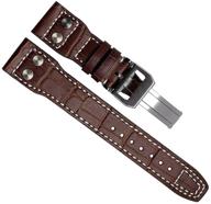 👖 pilots genuine leather belt with silver buckle logo