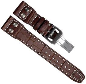 img 2 attached to 👖 PILOTS Genuine Leather Belt with Silver Buckle