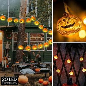 img 3 attached to 23ft Battery Operated Pumpkin Halloween Lights - Indoor/Outdoor Decorations