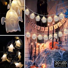 img 1 attached to 23ft Battery Operated Pumpkin Halloween Lights - Indoor/Outdoor Decorations