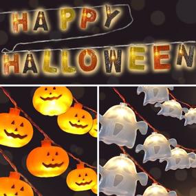 img 4 attached to 23ft Battery Operated Pumpkin Halloween Lights - Indoor/Outdoor Decorations