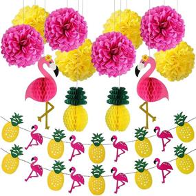 img 4 attached to 🍍 Lenugeo Hawaiian Decoration – Pineapple Bachelorette Banner for Classrooms